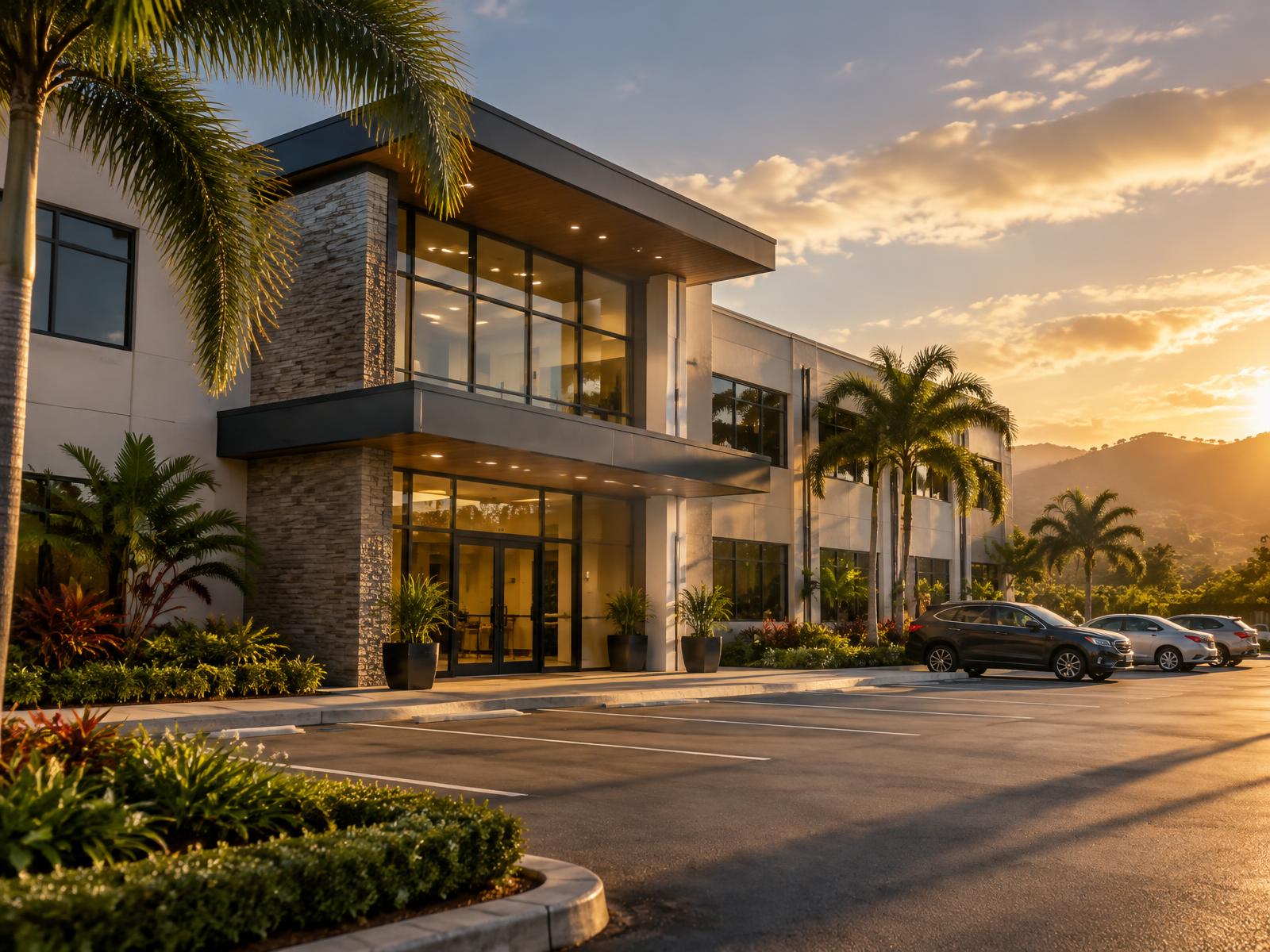 A modern Caribbean commercial office property